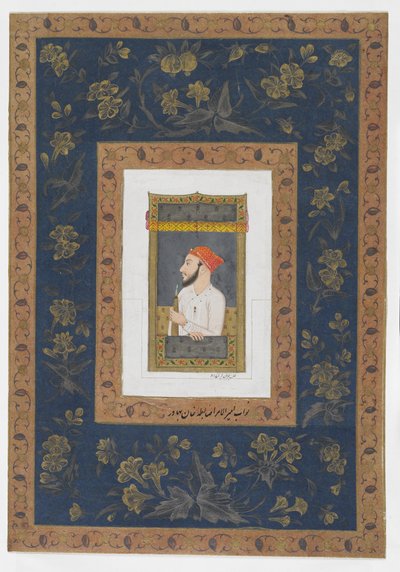 Nawab Amir al-Umara Zabita Khan, Detached Album Folio with Painting, c.1770 by Mughal School